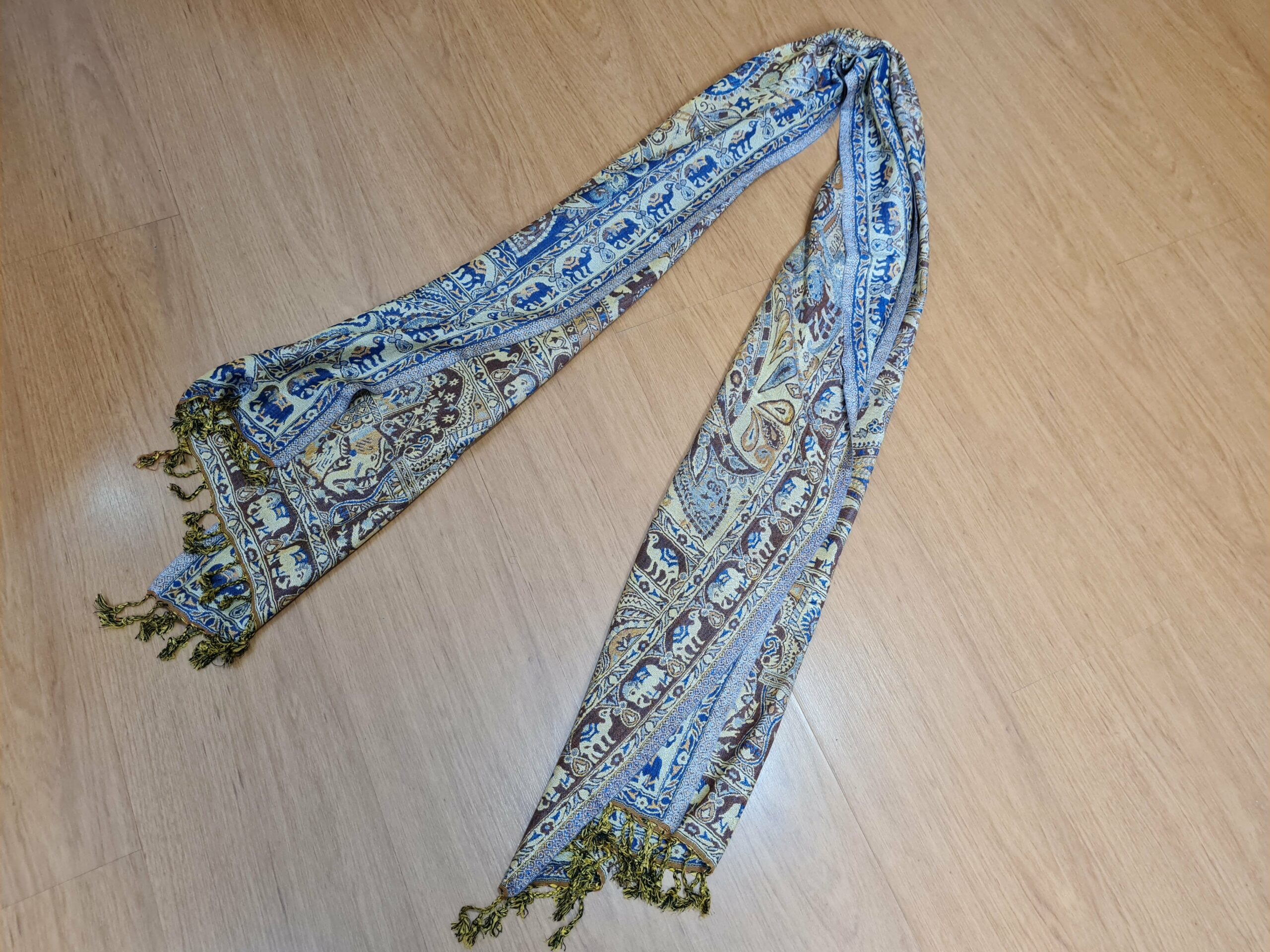 Écharpe Crêpe de Taffetas 901564-13 Pourpre Bleu Marine 901564-13